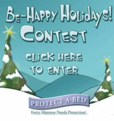 protect-a-bed be-happy holiday contest on pinterest