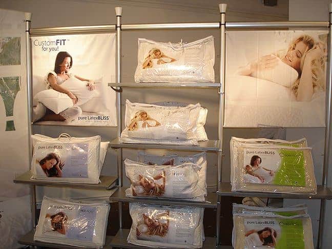 Pure LatexBLISS pillow display
