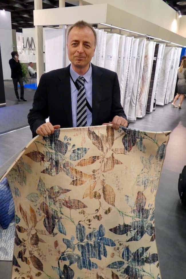 Paolo Stellini with new printed area rug