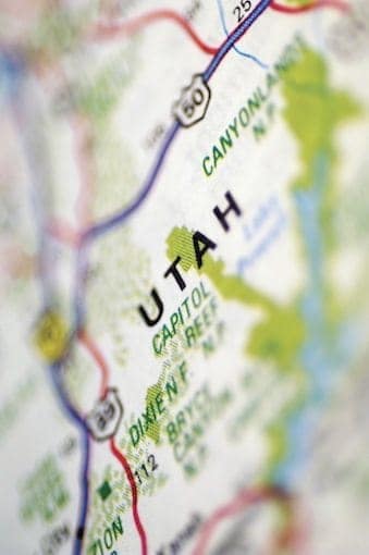 Map of Utah, extreme close-up Vision 2018