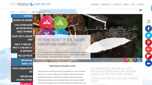 Vita Talalay SleepBlog everything you need to know about natural rubber latex