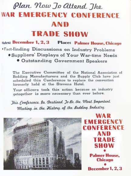 WWII bedding conference poster
