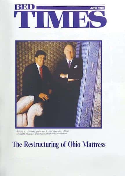 Ron Trzcinski and Ernie Wuliger of Ohio-Sealy grace the cover of BedTimes magazine