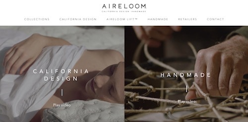 aireloom website redesign