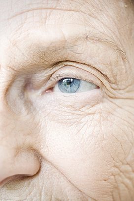 Blue Eye of Elderly Woman