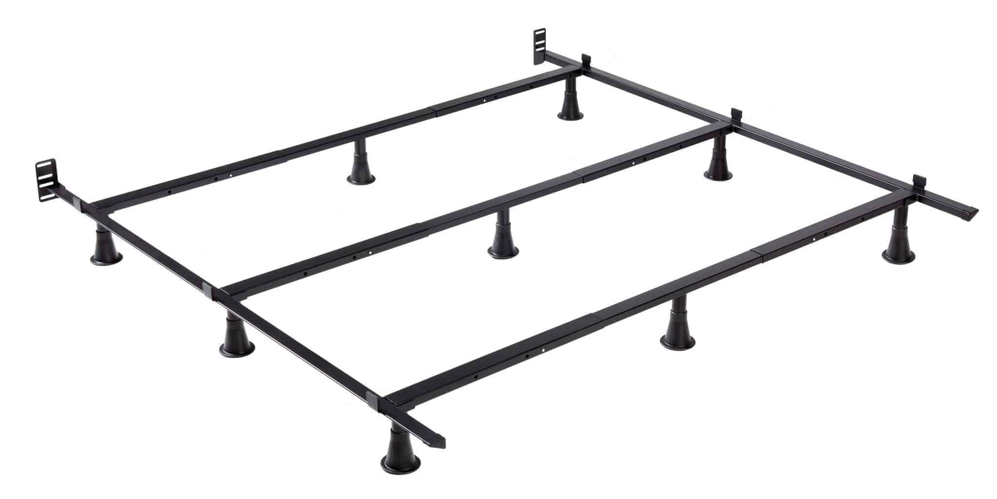 Leggett and Platt metal bed frame with glides and pushpin assembly