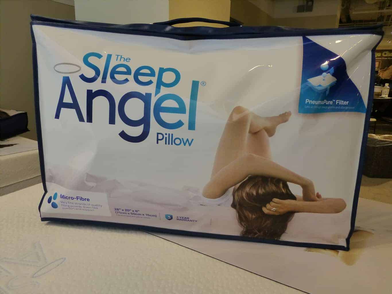 SleepAngel pillow with PneumaPure filer