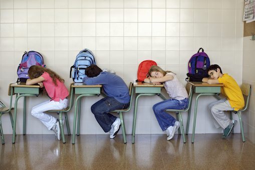 sleeping students
