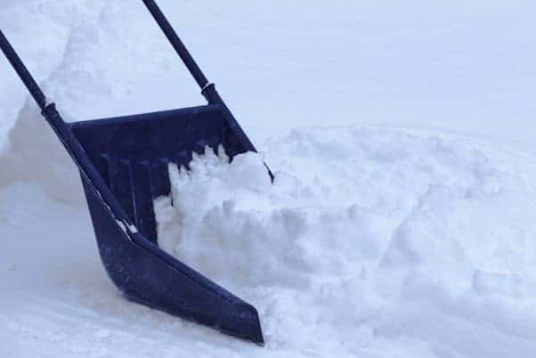 shovel full of snow