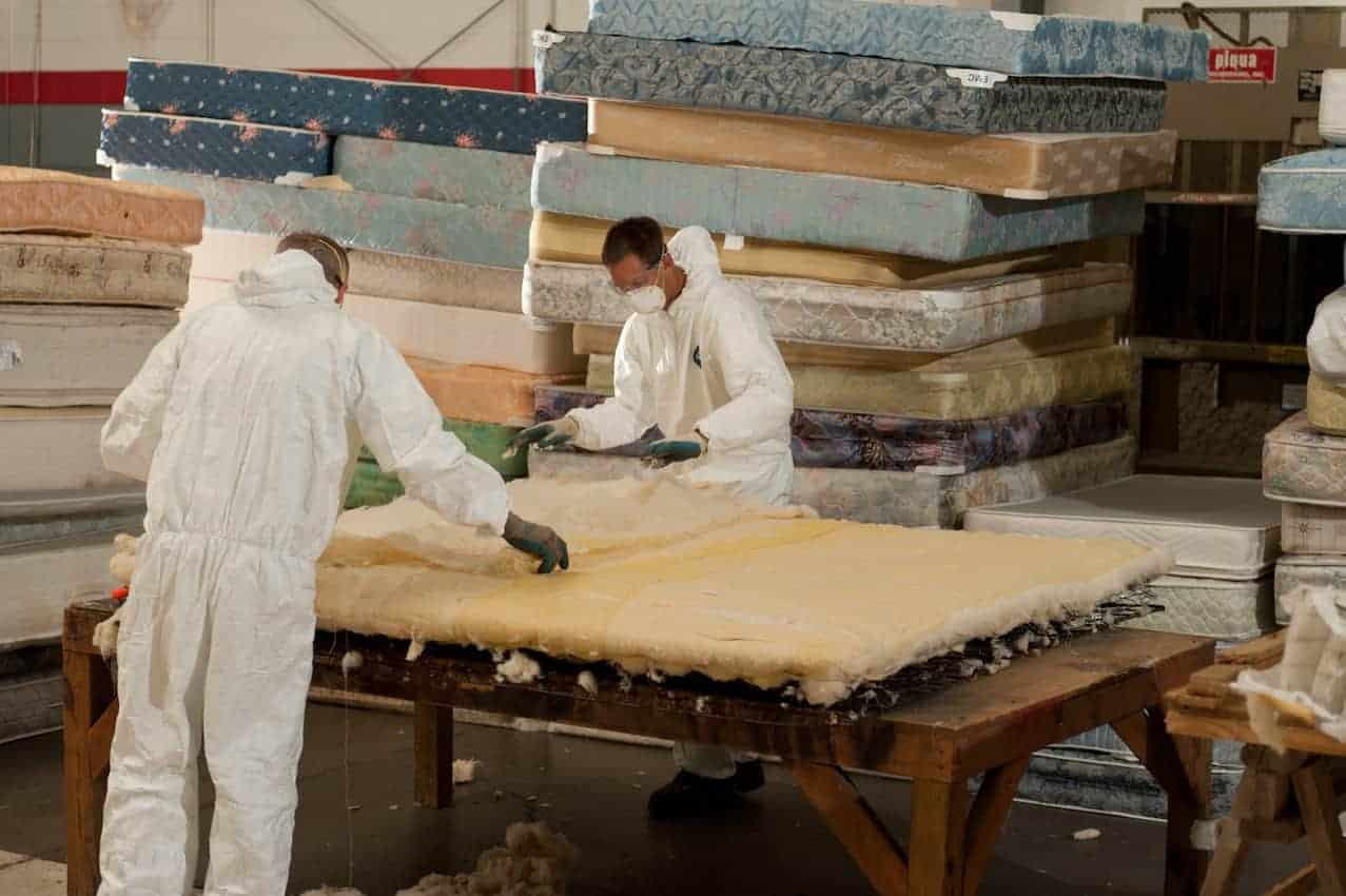 mattress recycling operation at Spring Back